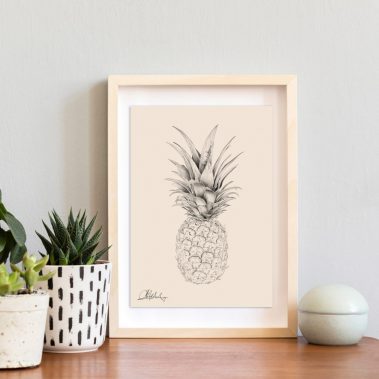 Illustrated Pineapple Print