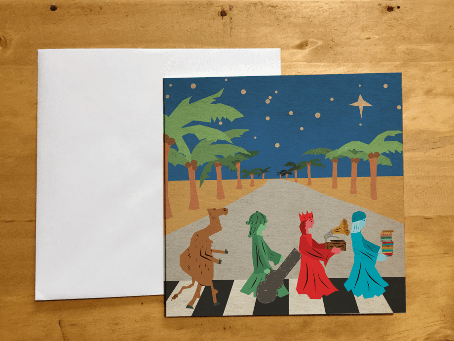 Abbey Road Album Christmas card - The Beatles