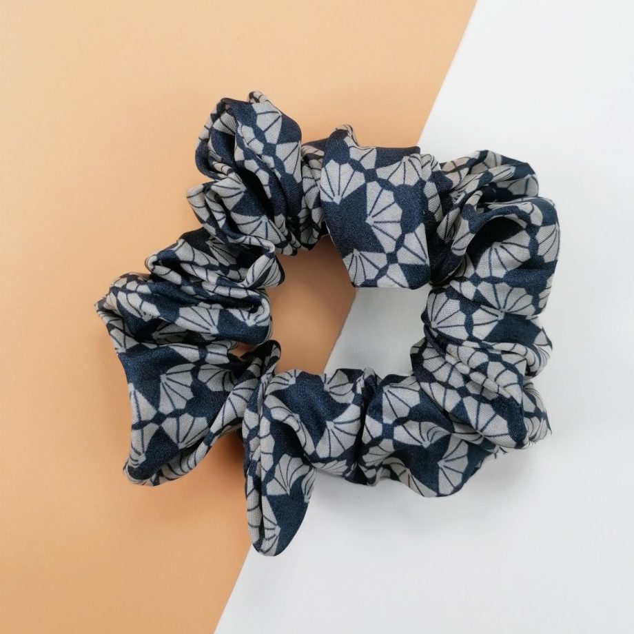 pure silk printed scrunchies