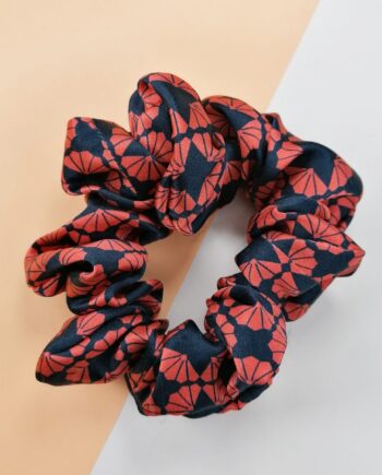 Art Deco Scunchies - Silk Scrunchies - Fanfan Red