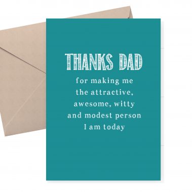 Thanks Dad - Funny Father's Day Card