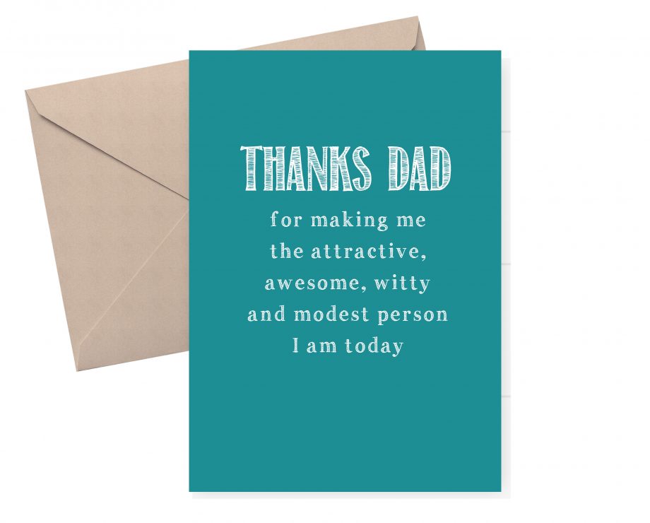 Thanks Dad - Funny Father's Day Card