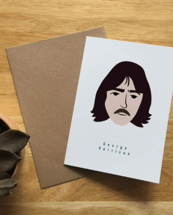 George Harrison, Beatles A6 Greeting Card