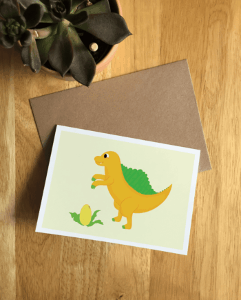 Spinosaurus Illustrated Dinosaur A6 Recycled Greetings card