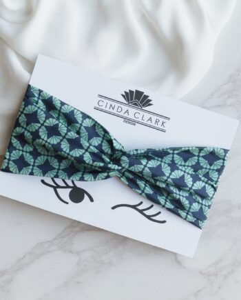 Art Deco Headband - Silk Headband - Fanfan Mint