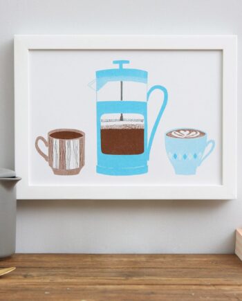 Coffee O'Clock A4 Risograph Print