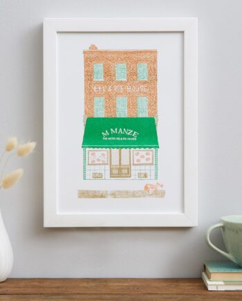 Pie House Risograph Print