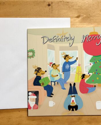 Definitely Merry (maybe) Parody Christmas Greeting Card | Album artwork Xmas | Oasis