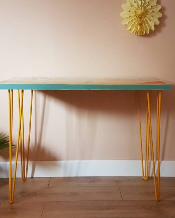 Reclaimed scaffold board desk