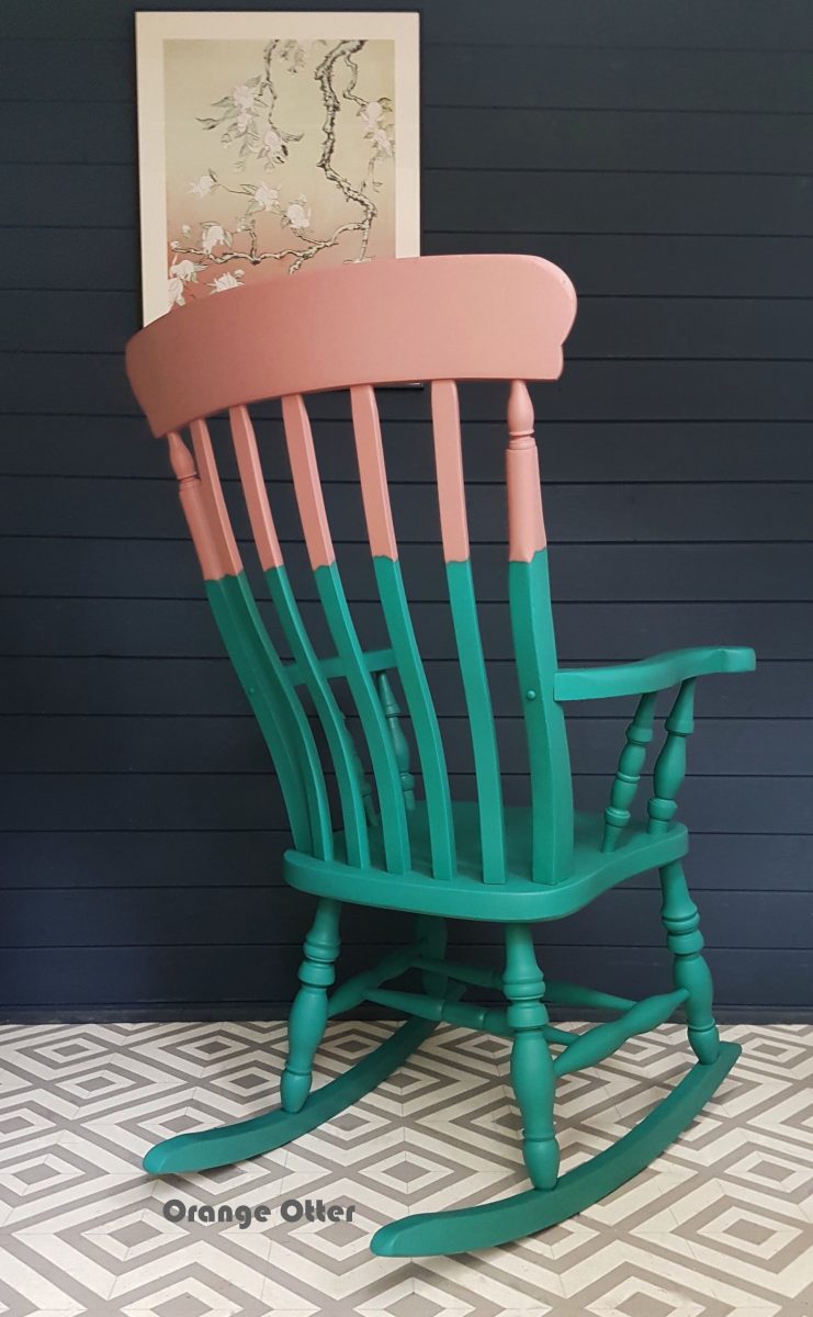 teal rocking chair