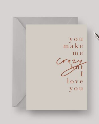 Crazy Love Valentine Card