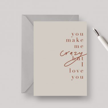 Crazy Love Valentine Card
