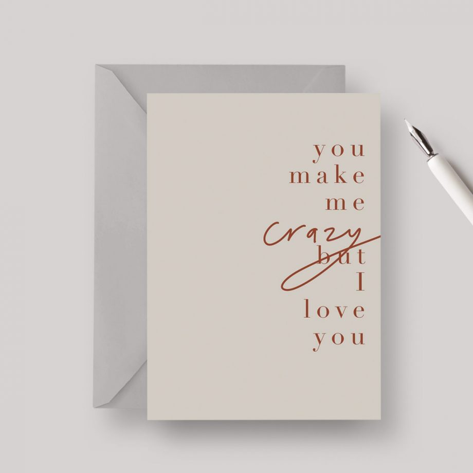 Crazy Love Valentine Card