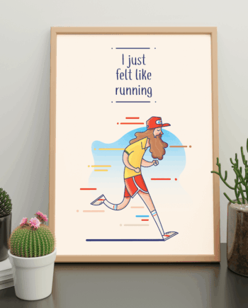 I just felt like running Forest Gump Print