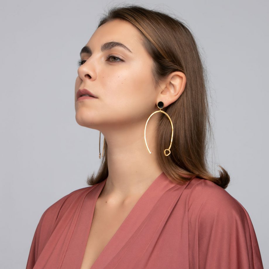 Large U Shaped Dangle Earrings