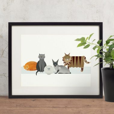 Cat Characters Giclee Print