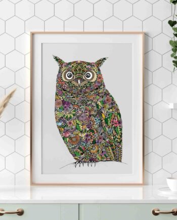 A4 Owl Art Print