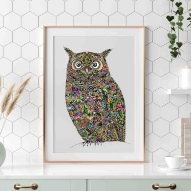 A4 Owl Art Print