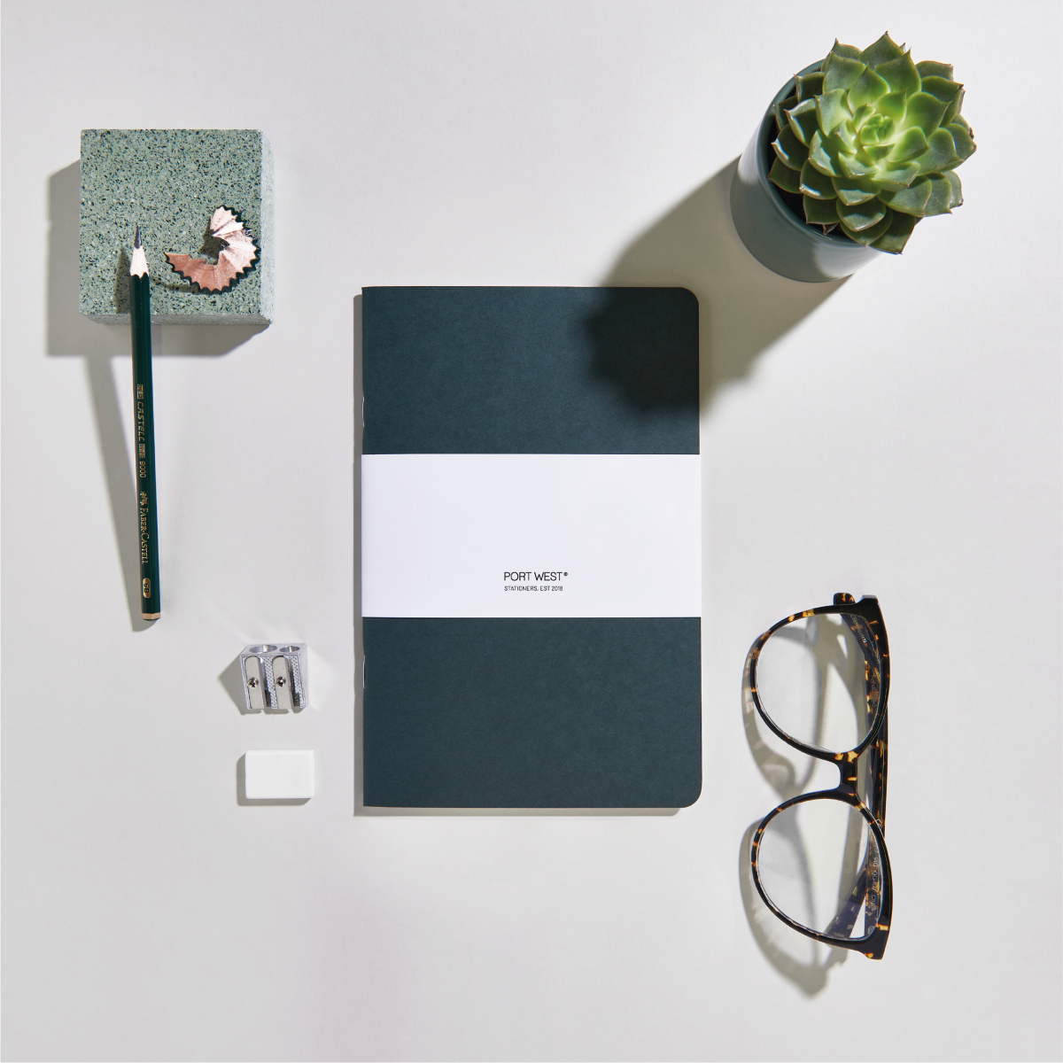 Port West A5 Notebook GREEN - FSC Recycled Paper
