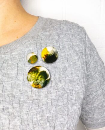 Cute as a button pin badge brooches 'Afrika Wild Spot' - set of three