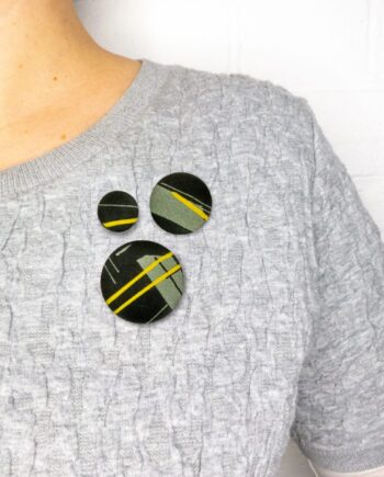 Cute as a button pin badge brooches 'Chevwrongs' - set of three