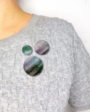 fabric covered pin badge