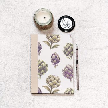 Artichokes - A5 Hand stitched Notebook