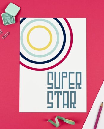 Super Star - kids art print