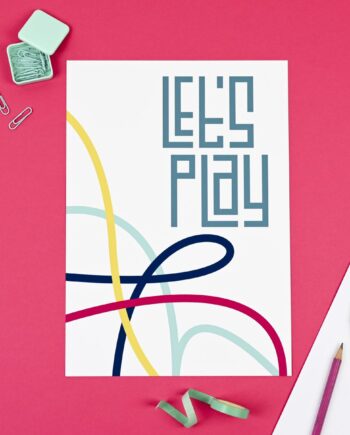 Let's Play - kids art print