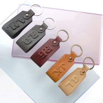 Personalised Leather Keyring