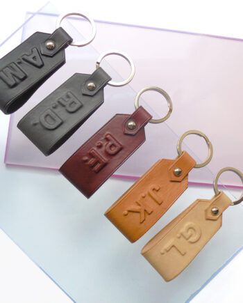 Personalised Leather Keyring