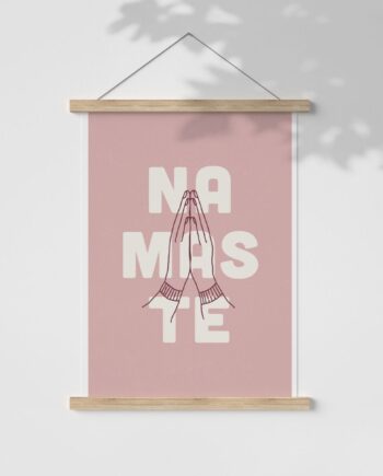 Pink Namaste eco-friendly yoga print