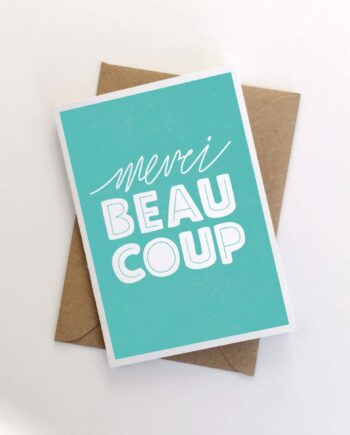 Merci Beaucoup eco-friendly thank you card