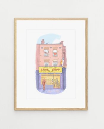 Beigel Shop Brick Lane, London Artwork, signed print