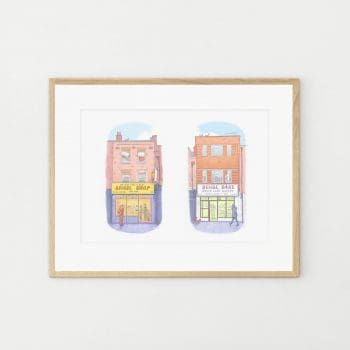 Beigels on Brick Lane, London Artwork, signed print