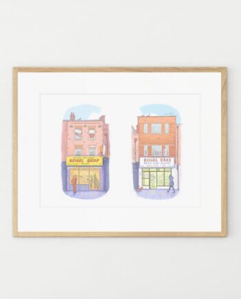 Beigels on Brick Lane, London Artwork, signed print