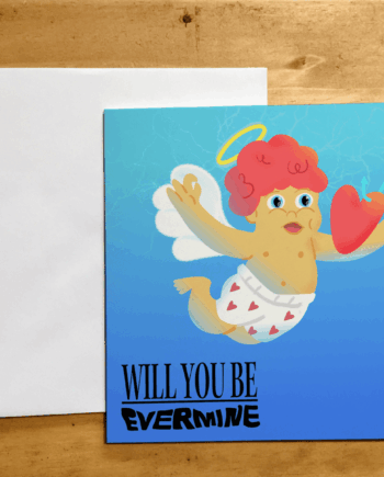 Will you be evermine - Nirvana Album art square love card Nevermind parody