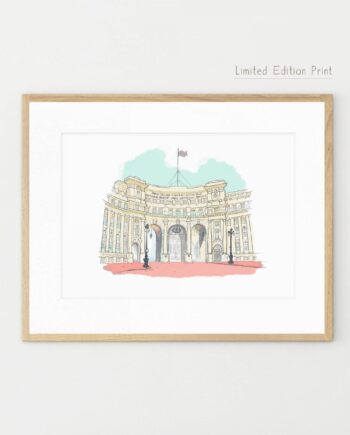 Admiralty Arch, LIMITED EDITION, London artwork, signed Giclée print, (A4)