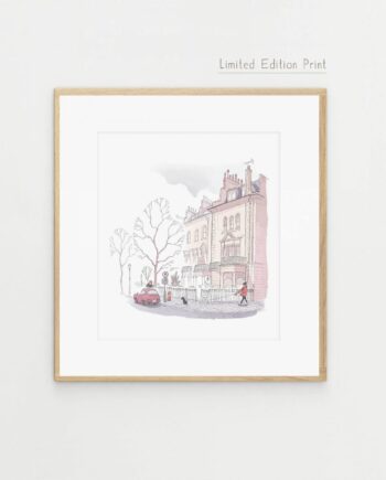 'Just Around the Corner', LIMITED EDITION London artwork signed Giclée print