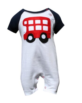 Baby Organic London Bus Playsuit - 3-18 months