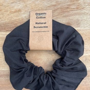 Hair Scrunchie - Black Organic Cotton