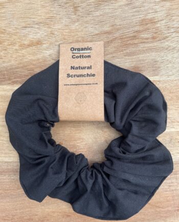 Hair Scrunchie - Black Organic Cotton