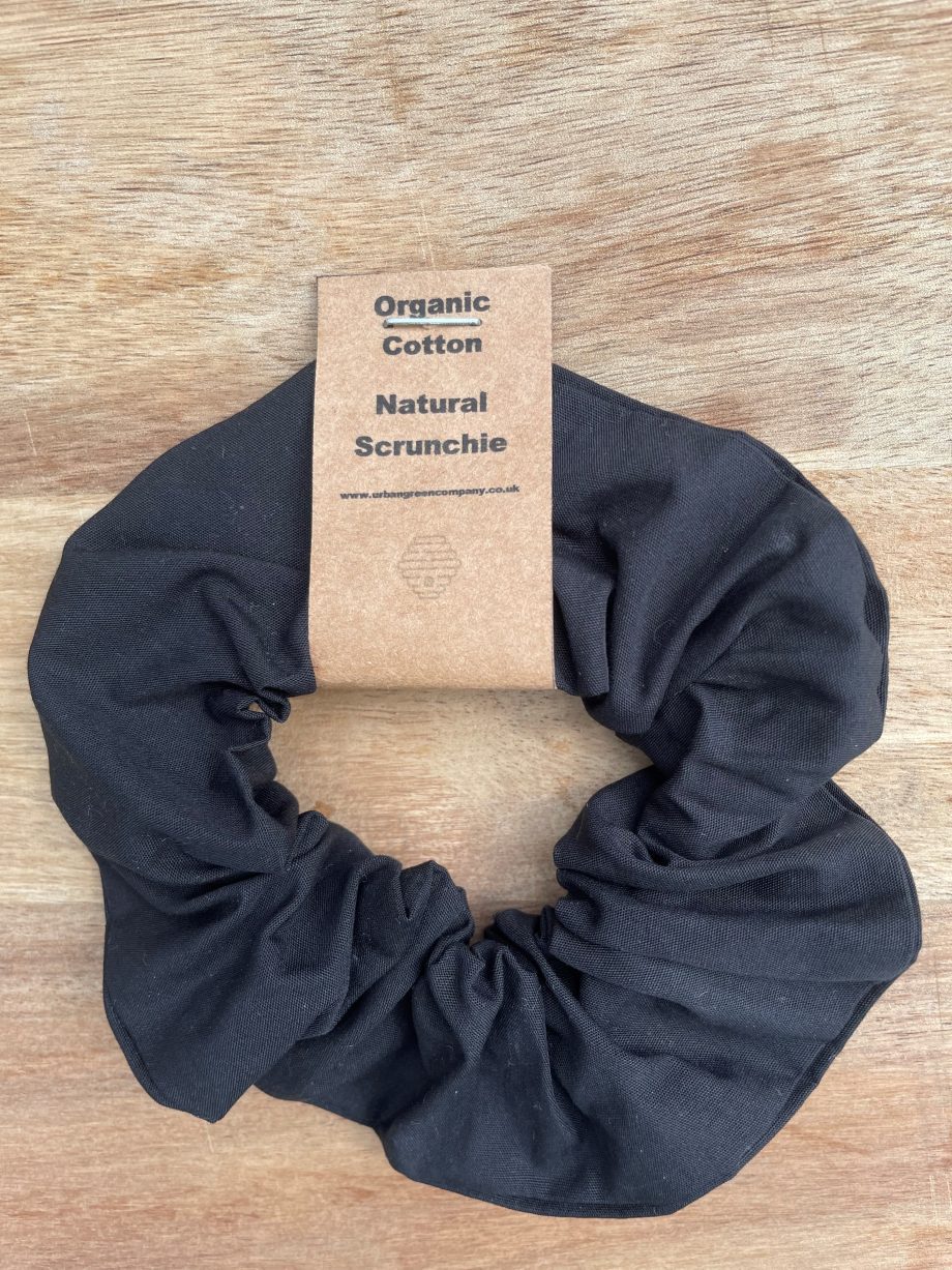 Hair Scrunchie - Black Organic Cotton