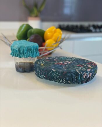 Reusable bowl Covers - Green and Floral