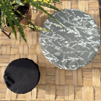 Two Reusable bowl Covers - grey and black