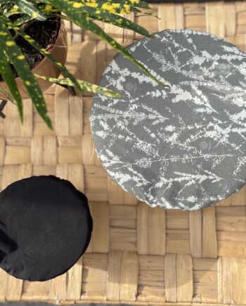 Two Reusable bowl Covers - grey and black
