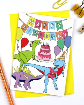 Party Animal Dinosaur Greeting Card