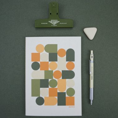 Personalised Geometric Green Handmade Notebook