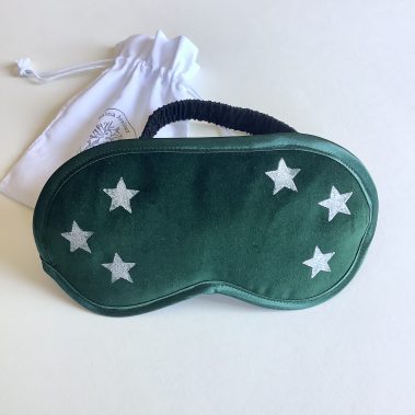 Lavender infused sleep mask with stars motif - Green