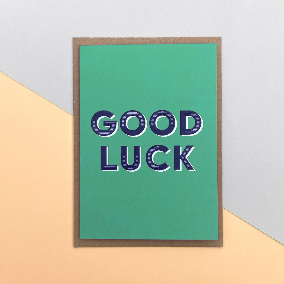 Green Good luck greeting card